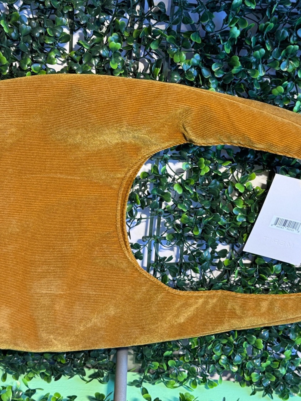 NWT MERIT Beauty Signature Bag Limited Edition Mustard Yellow Corduroy Knot Hobo - Picture 2 of 3